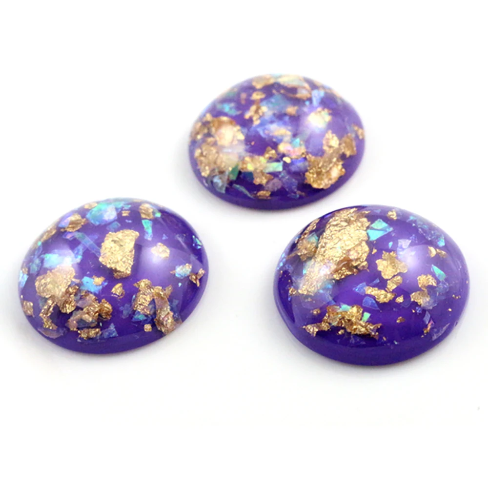 New Fashion 5pcs 25mm 7 Color Shell Fashion Style Flat Back Resin Cabochons Cameo Fit 25mm Cameo Setting Bracelet Tray Earrings