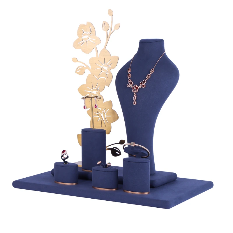 Custom. Luxe Showcase Hals Sieraden Display Set Metaal