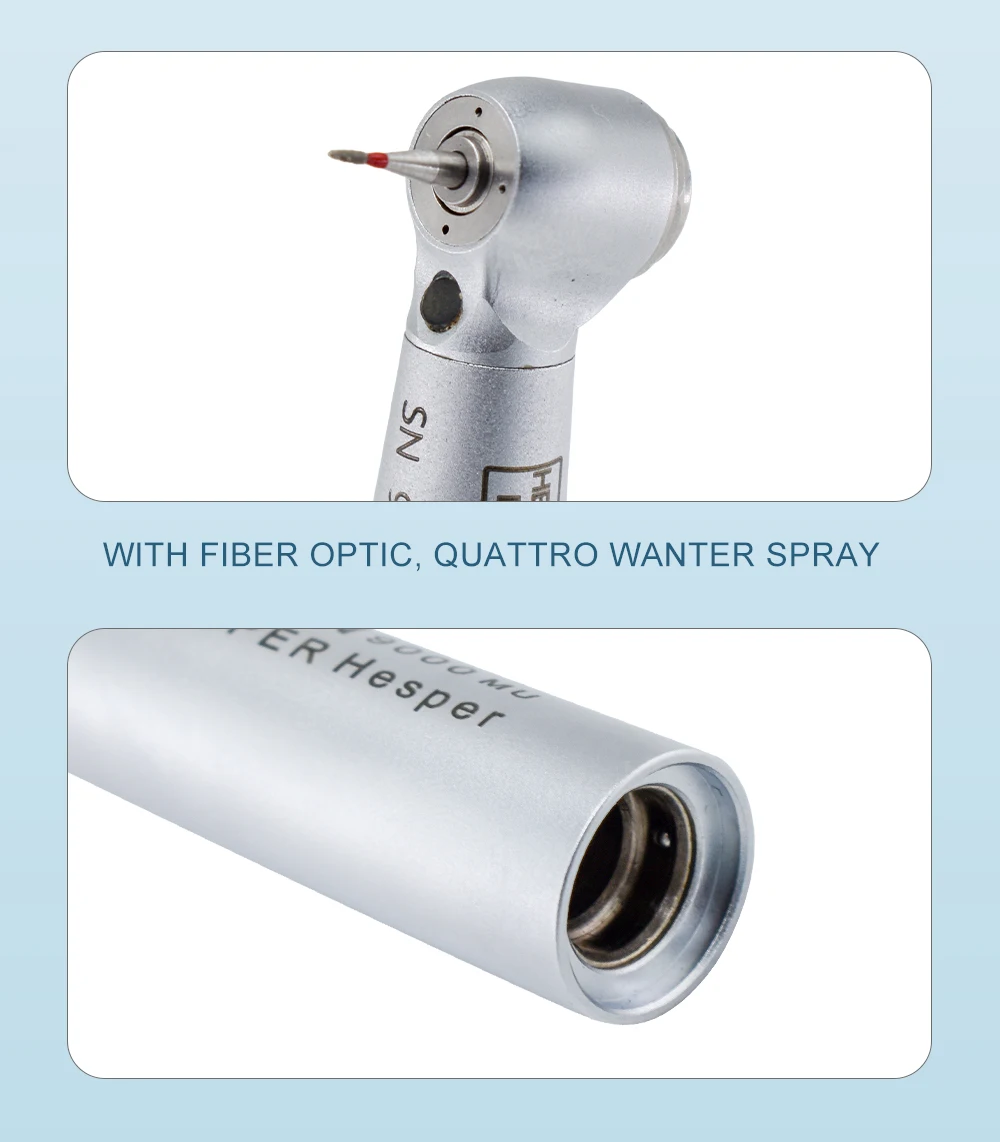 HOT Dental Mini-Kopf Faseroptik LED-Leuchten 9000L Hochgeschwindigkeits-Handstück für Kinder Kurzer Schaft Bohrer Zahnarzt-Werkzeug Ausrüstung – Detail 8