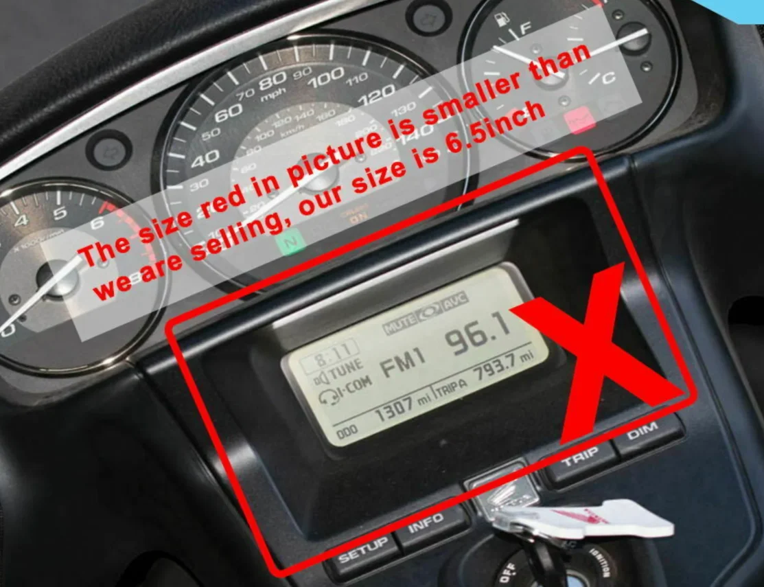 DASHBOARD LCD GPS RADIO DISPLAY FOR HONDA GL1800 GOLD WING 2007~2013 GAUGE DASH METAL Navigation Screen