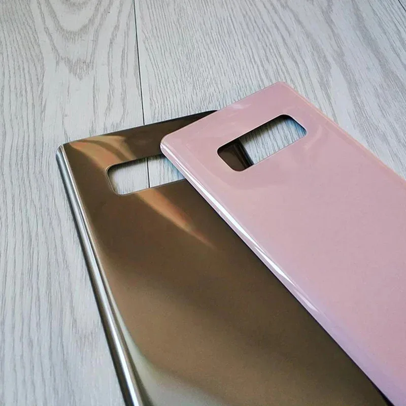 الإسكان الخلفي استبدال لسامسونج غالاكسي نوت 8 N950 n950f N9500 SM-N950F البطارية الغطاء الخلفي الإسكان مع ملصق