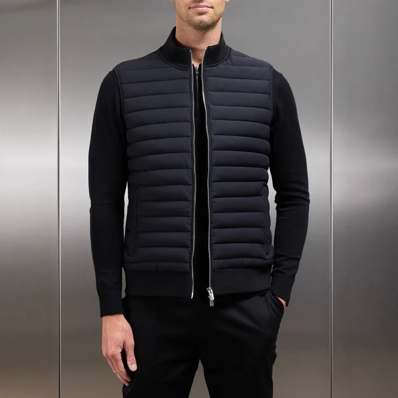 Autumn Winter Men's White Duck Down Vest Casual Lightweight Down Warm Solid Sleeveless Jacket Men Stand Collar Zipper Waistcoat