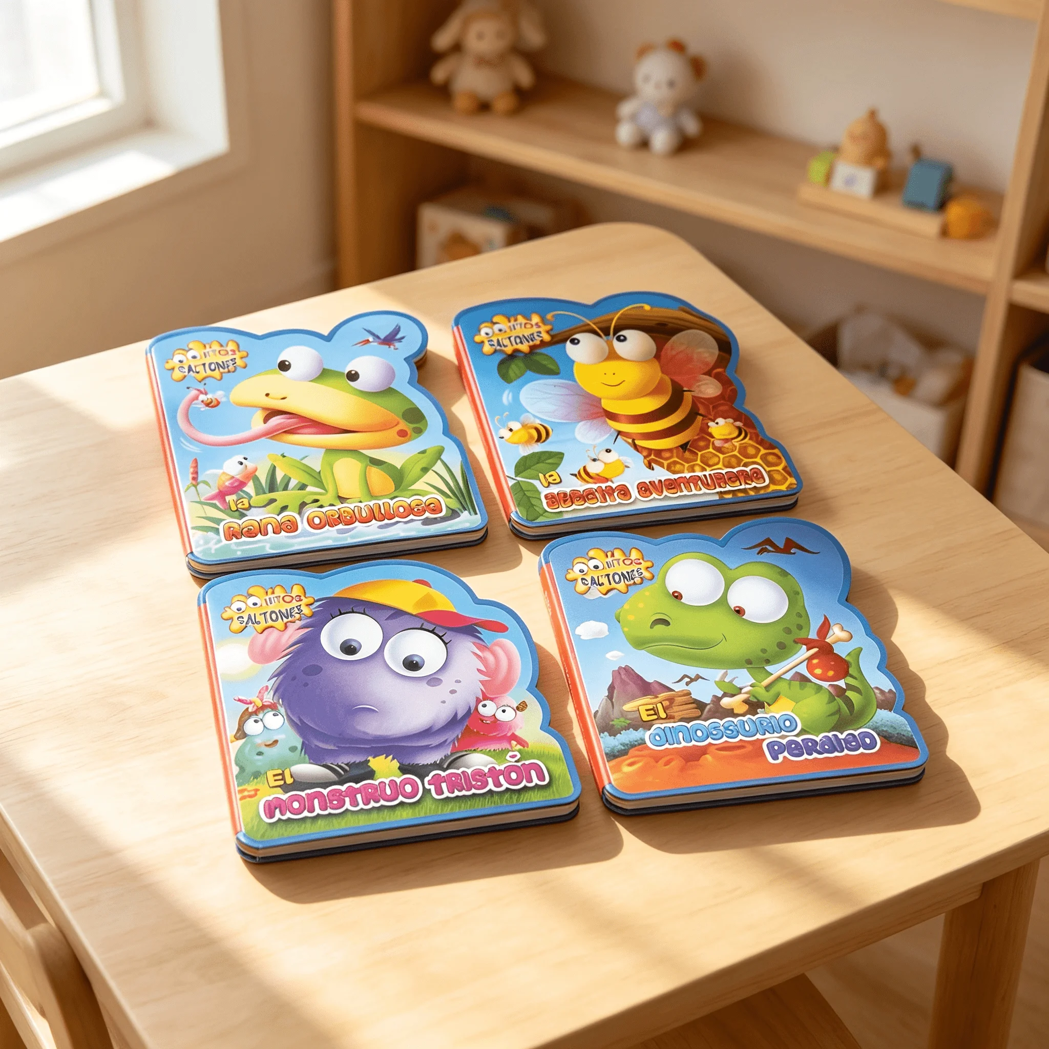 A Spanish-language board book featuring cute cartoon illustrations and rounded corners—perfect for the back-to-school season.