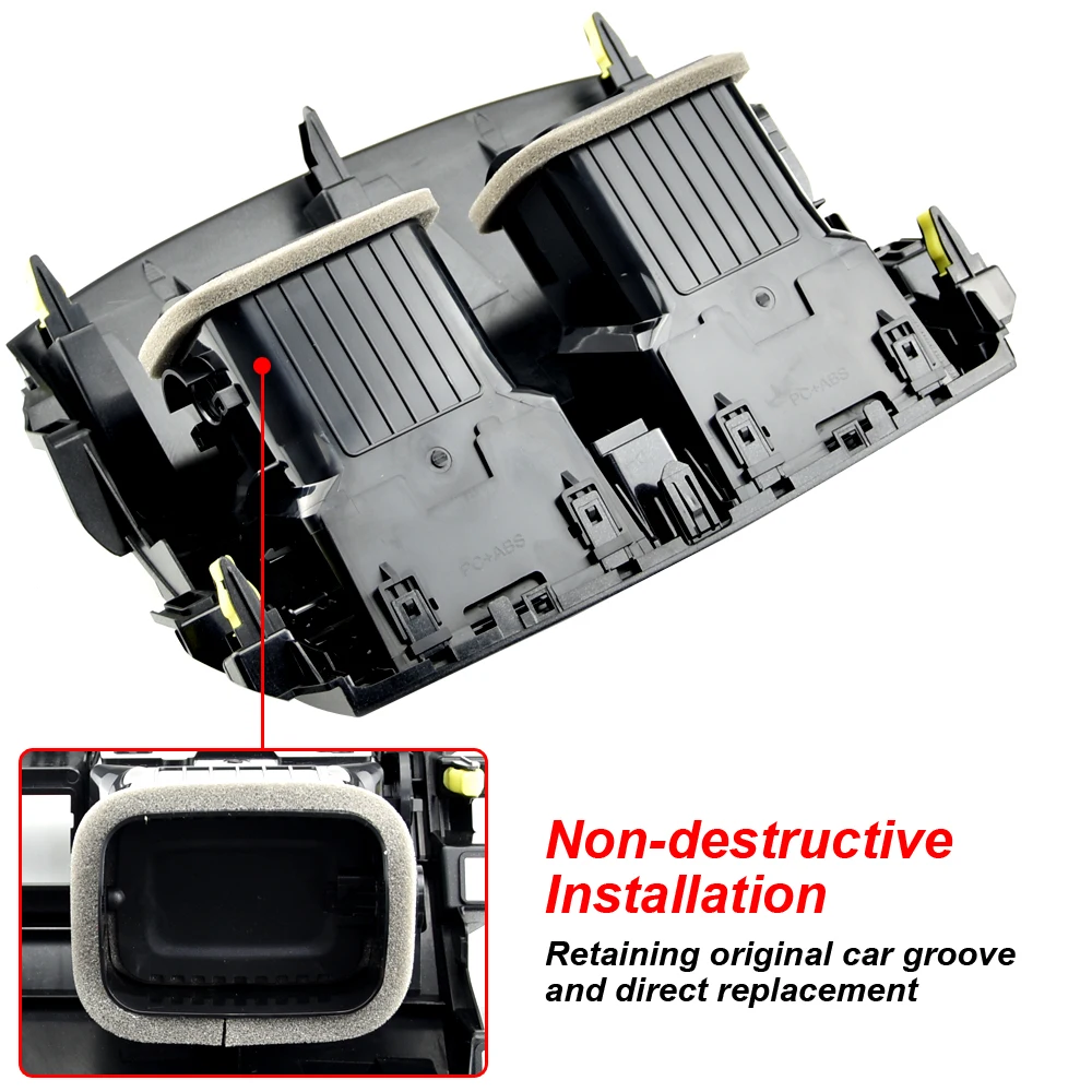 Painel de saída de ar condicionado ventilação, grade tampa para Toyota Corolla, Altis E15, 2007, 2008, 2009, 2010, 2011, 2012, 2013, carro A, C