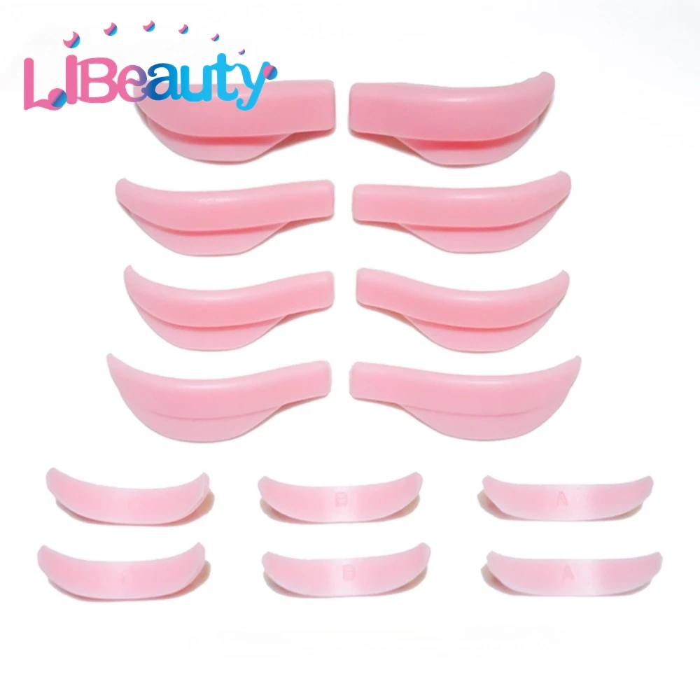 Libeauty 7 Paris L Curl Wiederverwendbare Silikon Wimpern Dauerwelle Stangen Schild Sticky Lash Lift Pad Heben 3D Wimpern Curler Make-Up-Tool