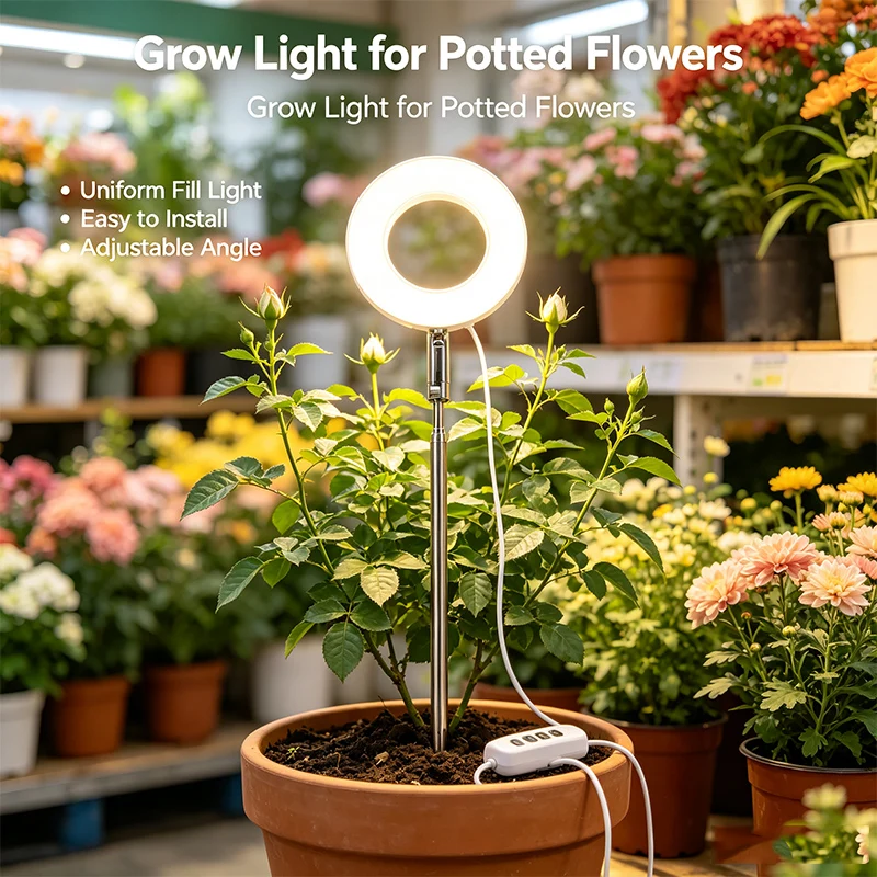 Full Spectrum LED Angel Ring Grow Light DC5V USB Phytolamp Indoor Plant Growing Lamp For Seedlings Succulents Home Flower Decor gallery 5