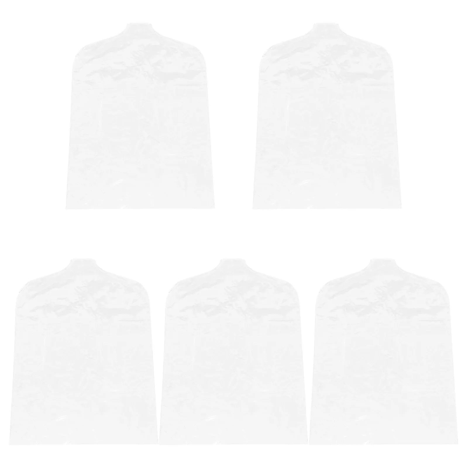 

5Pcs Garment Dustproof Bags Clear Plastic Clothes Covers Suitable for Suits Shirts Jackets Long Dresses Protectors for Hanging