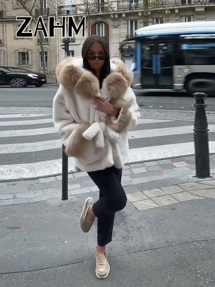 Элегантное пальто на шнуровке из искусственного меха, женское свободное пальто с длинными рукавами и открытой строчкой с лацканами, женское пальто 2025 года, осень-зима, утепленный топ, новинка