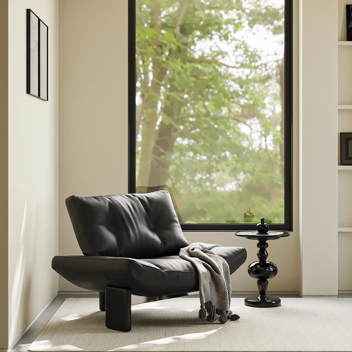 Medieval style living room single sofa chair, balcony creative retro lazy leisure chair