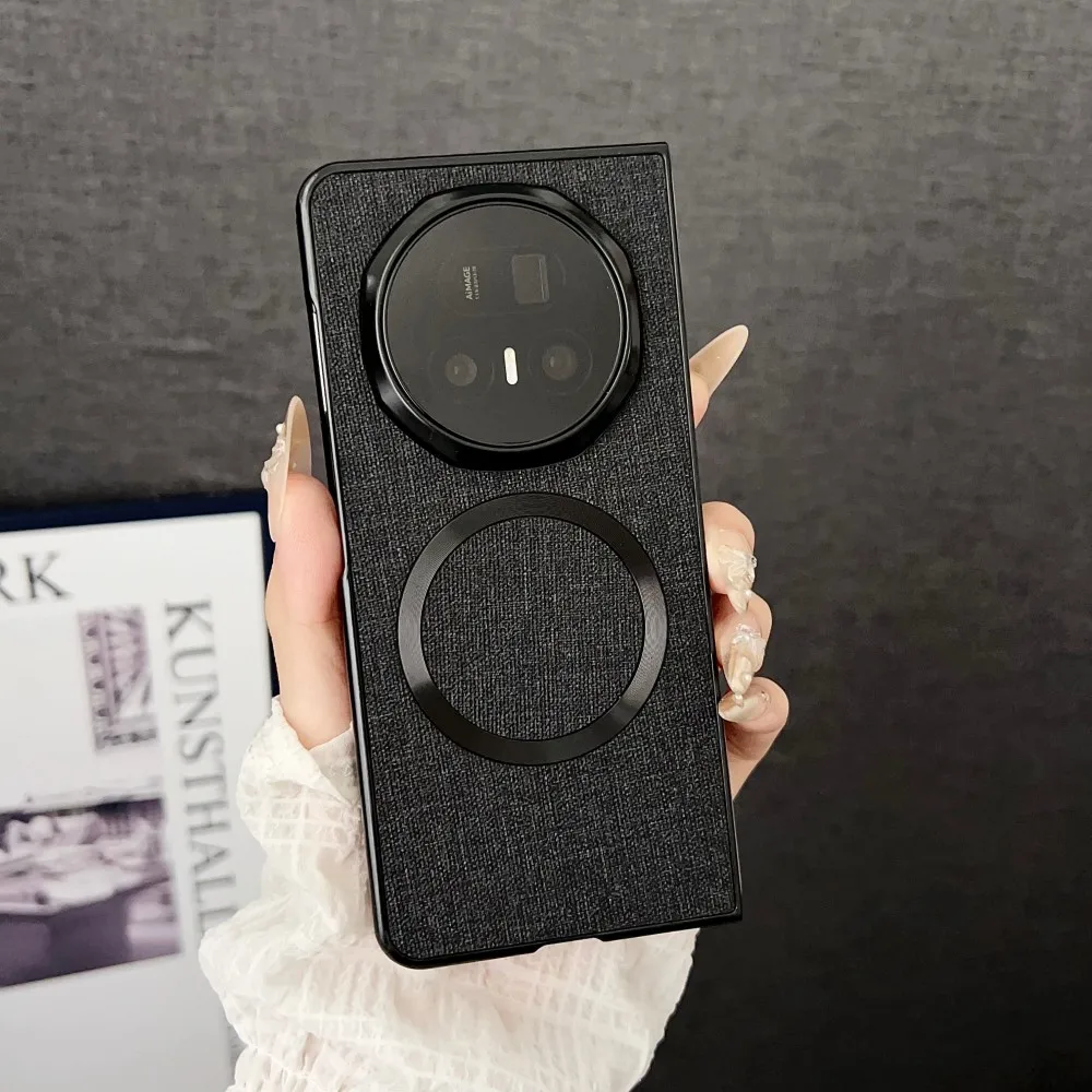 حافظة لهاتف هواوي هونور ماجيك V5 فاخرة من قماش البولي يوريثان شحن لاسلكي مغناطيسي غطاء خلفي لهاتف ماجيك V5 V3 V 5 Shell