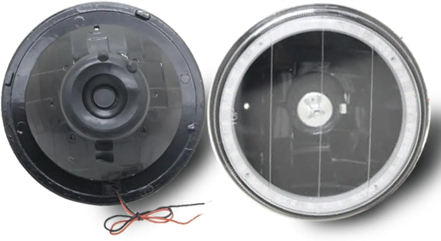 

Передние универсальные фары с преобразованием 5-3/4 дюйма (с комплектом для замены желтого светодиода Halo Angel Eye) Пара круглых хромированных корпусов