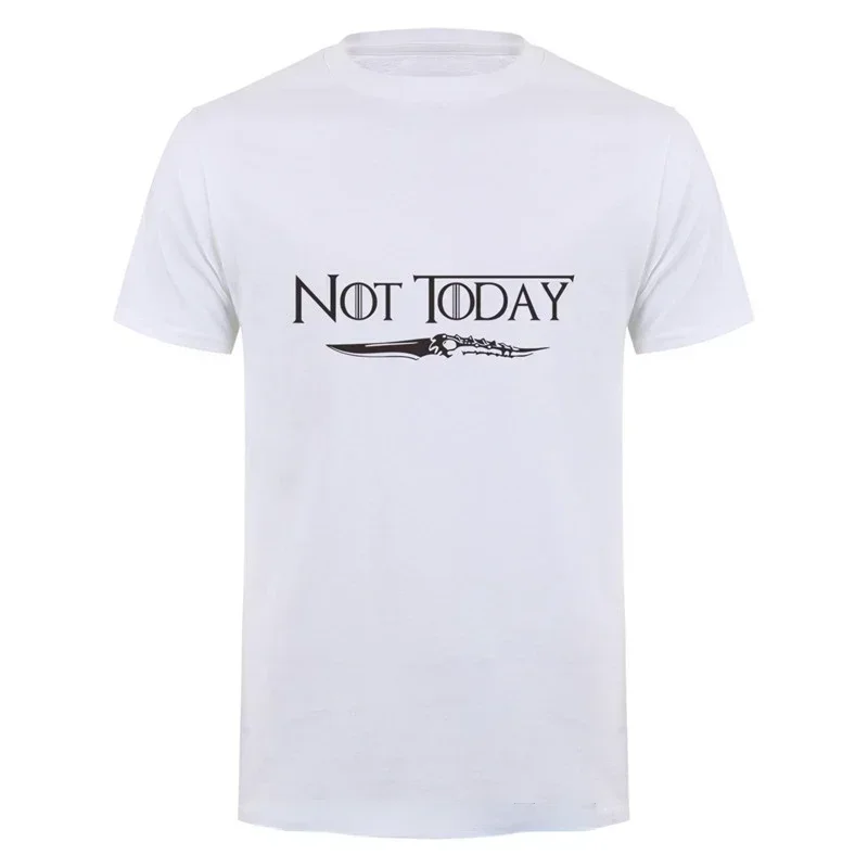 Leisure Fitness Exercise Male Short-sleev Camisetas Not Today Arya Stark T Shirt Men Women Vintage Funny Classic Printed T-shirt