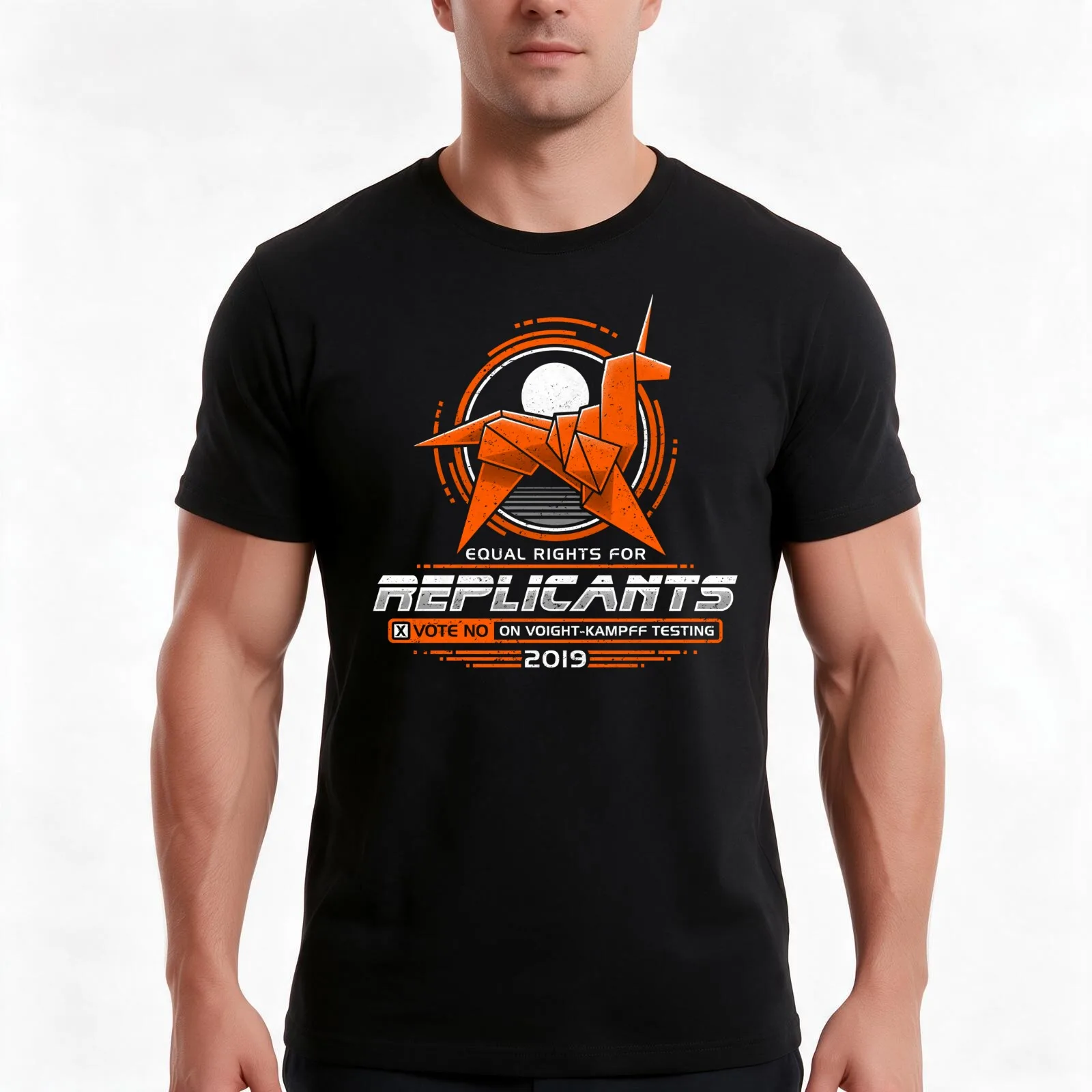 Equal Rights for Replicants T-Shirt, Summer Casual Cotton Tee, Oversized Streetwear Tops, Vintage Graphic Print, 100% Cotton
