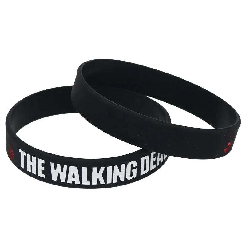 1PC Movies Bracelet The Walking Dead Silicone Wristband Bangles Letters Debossed Sports Band SH122