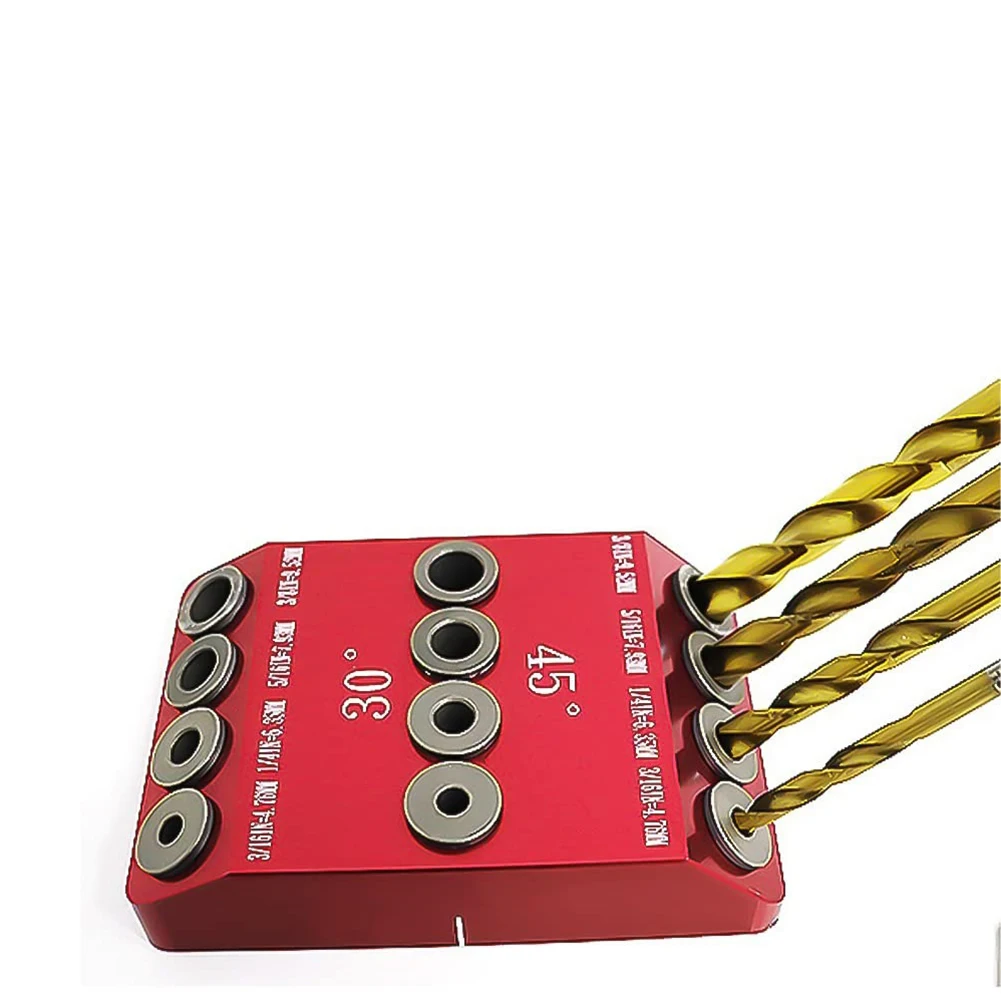 

Angle Drilling Jig 10.5*7cm Drill Hole Guide Fixed Angle Drill Guide Multiple Size Guide Holes For Cable Railings