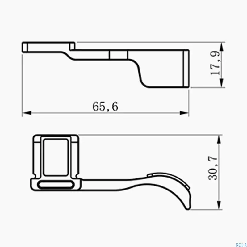 R91A GRIP BLACK POLUMO PARA CAMANHA HOTSHOE fornece suporte ergonômico e equilíbrio