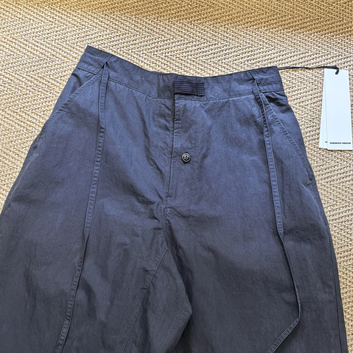 Amekaji Wear Japanese-Style Retro Ankle Banded Working Pants Wide-Leg Casual Pants Niche Men Super Wide