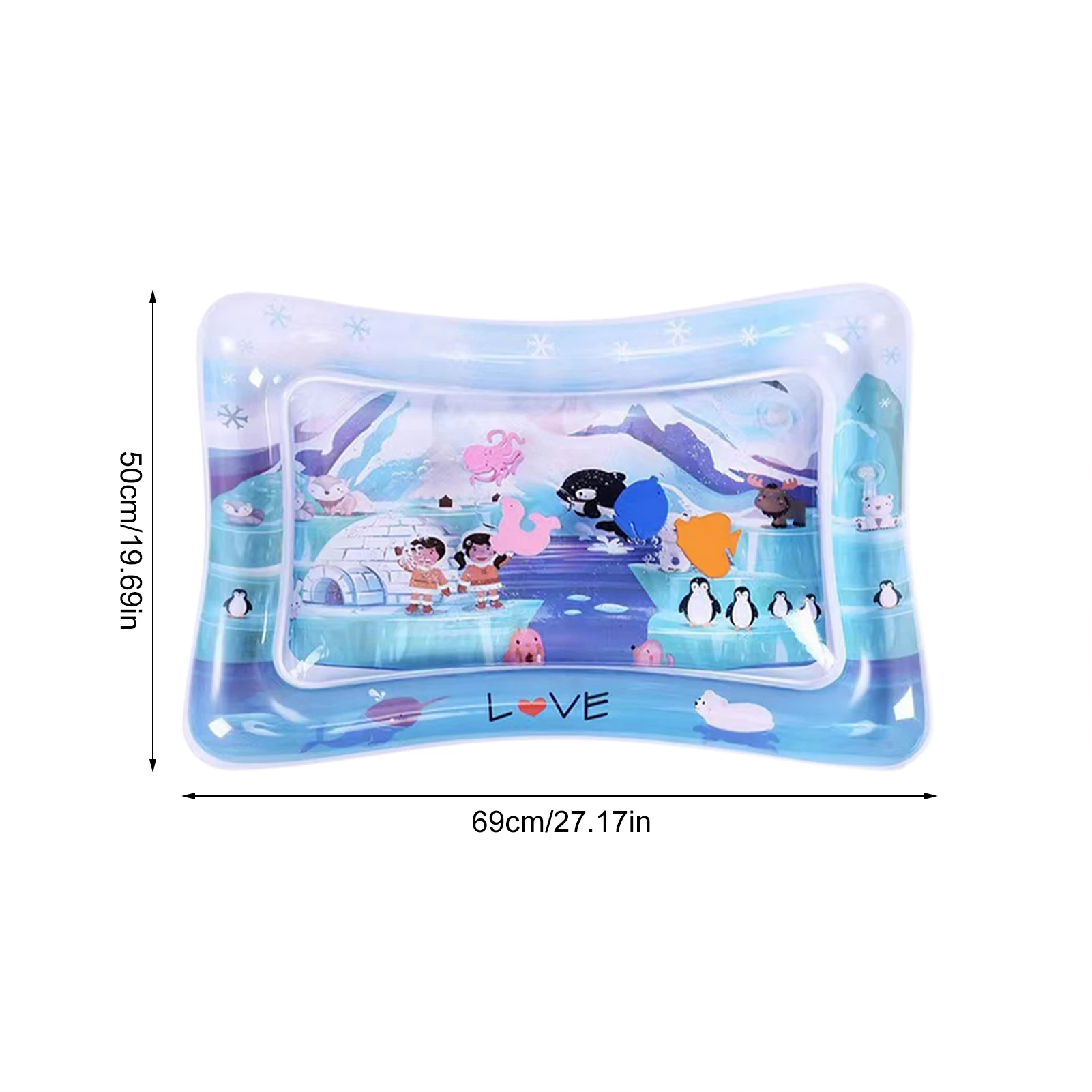 Tapete de água sensorial para cães e gatos, Tapete espesso com peixes, Jogando Water Pad, Verão