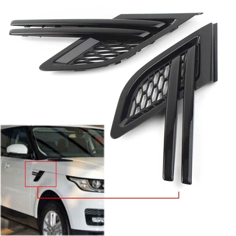 

Car Grille Side Vent Mesh Grill For Land Rover Range Rover Sport RRS 2014 2015 2016 2017 2018 2019 Black ABS Plastic