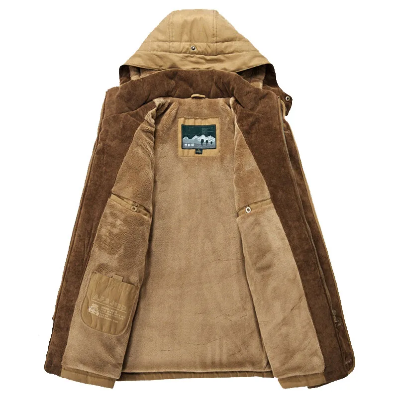 Chaqueta de invierno para hombre, Parkas gruesas de gran tamaño, abrigo masculino, chaquetas acolchadas informales de lana de alta calidad, ropa de