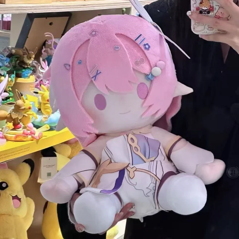 Anime 40CM Honkai Impact 3 Elysia Sitting Posture Cosplay Adorable Delicacy Plush Figures Dress-up Cotton Doll Cartoon Gift