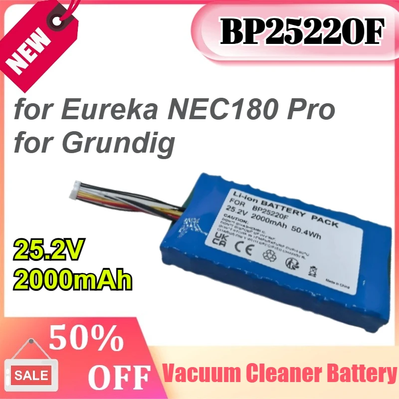 

BP25220F 25.2V 2000mAh for Eureka NEC180 Pro for Grundig Vacuum Cleaner Battery