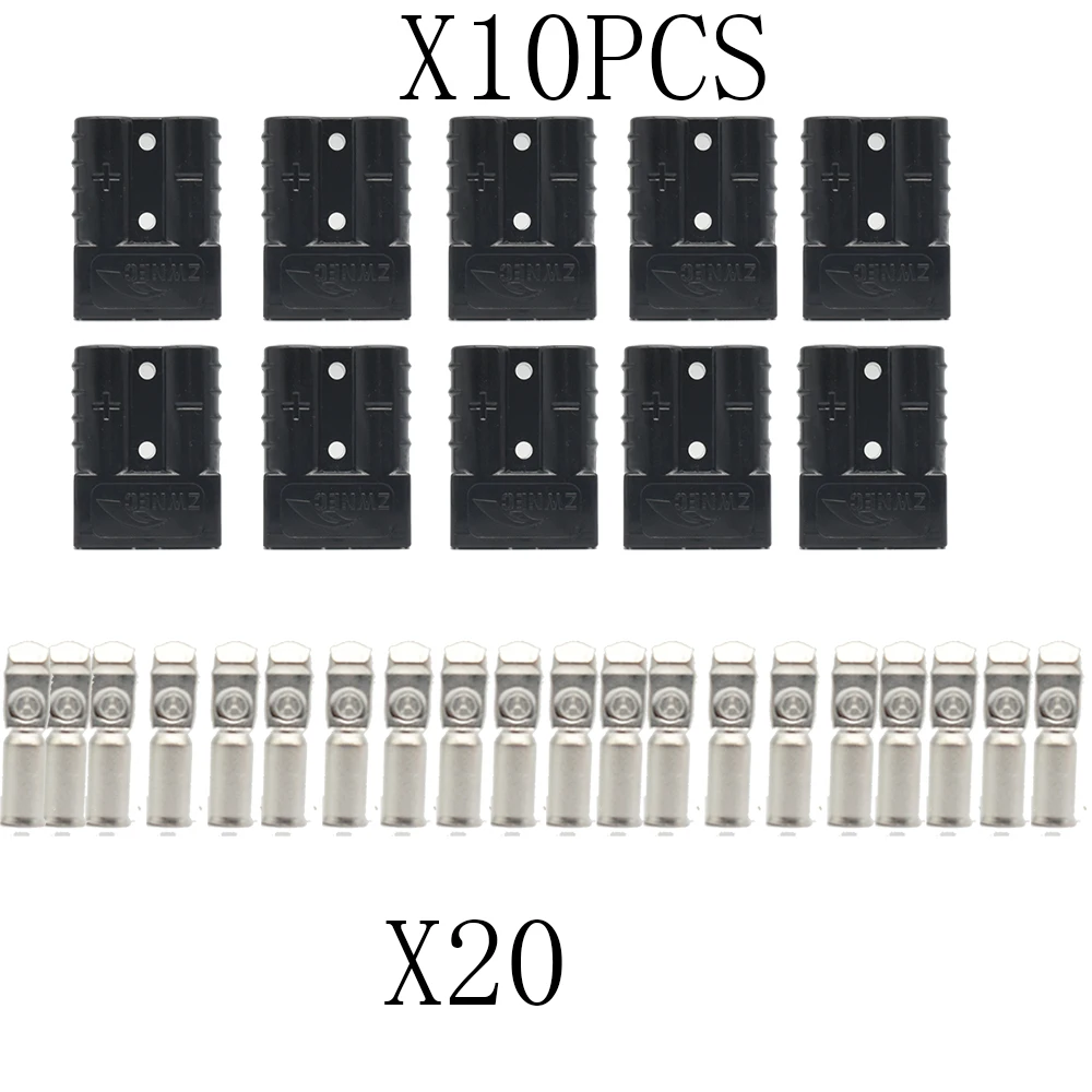 10Pcs 50Amp Power Connector Plug 50A Quick Connect Disconnect 600 V 2 Pairs for 50Amp Battery Connector