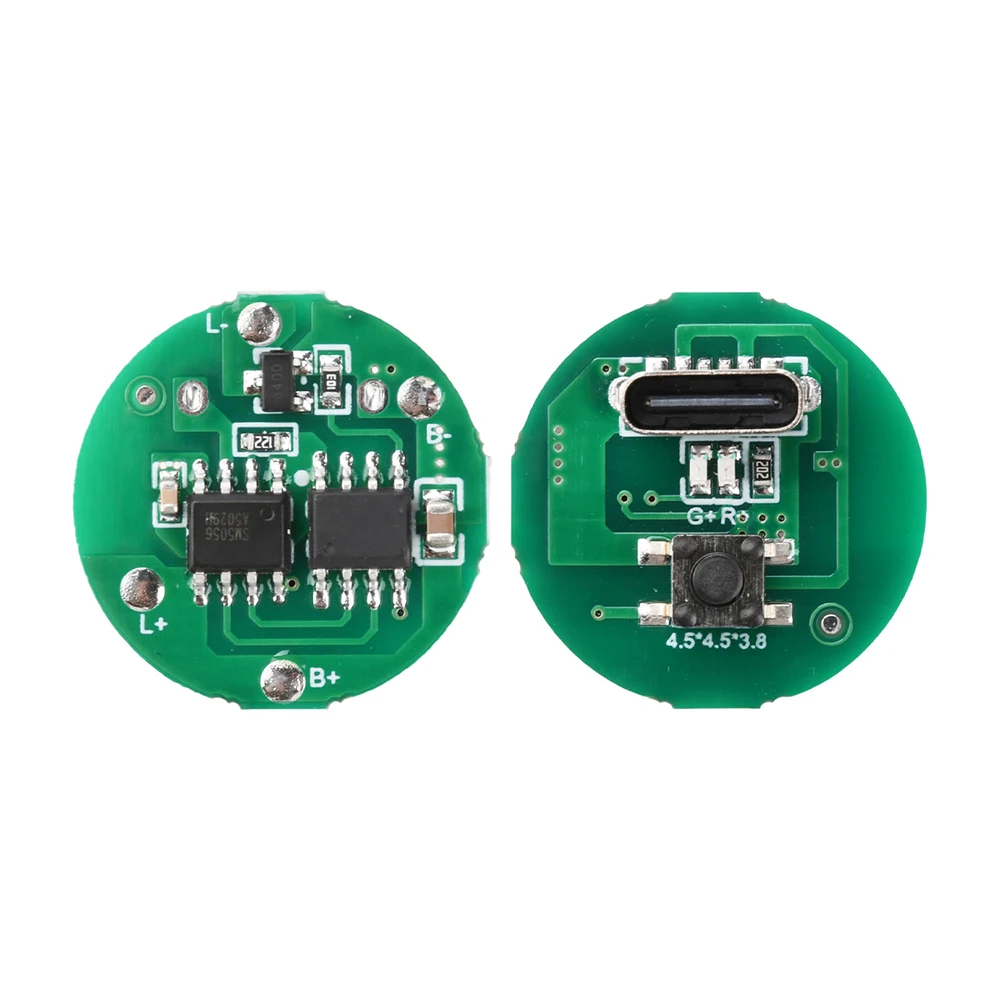 DC 3.2–4.2V Single-Mode High-Output Torch Driver Board, 10–20W DIY Torch Kit, Type-C Port, Universal Module for LEDs and Motors