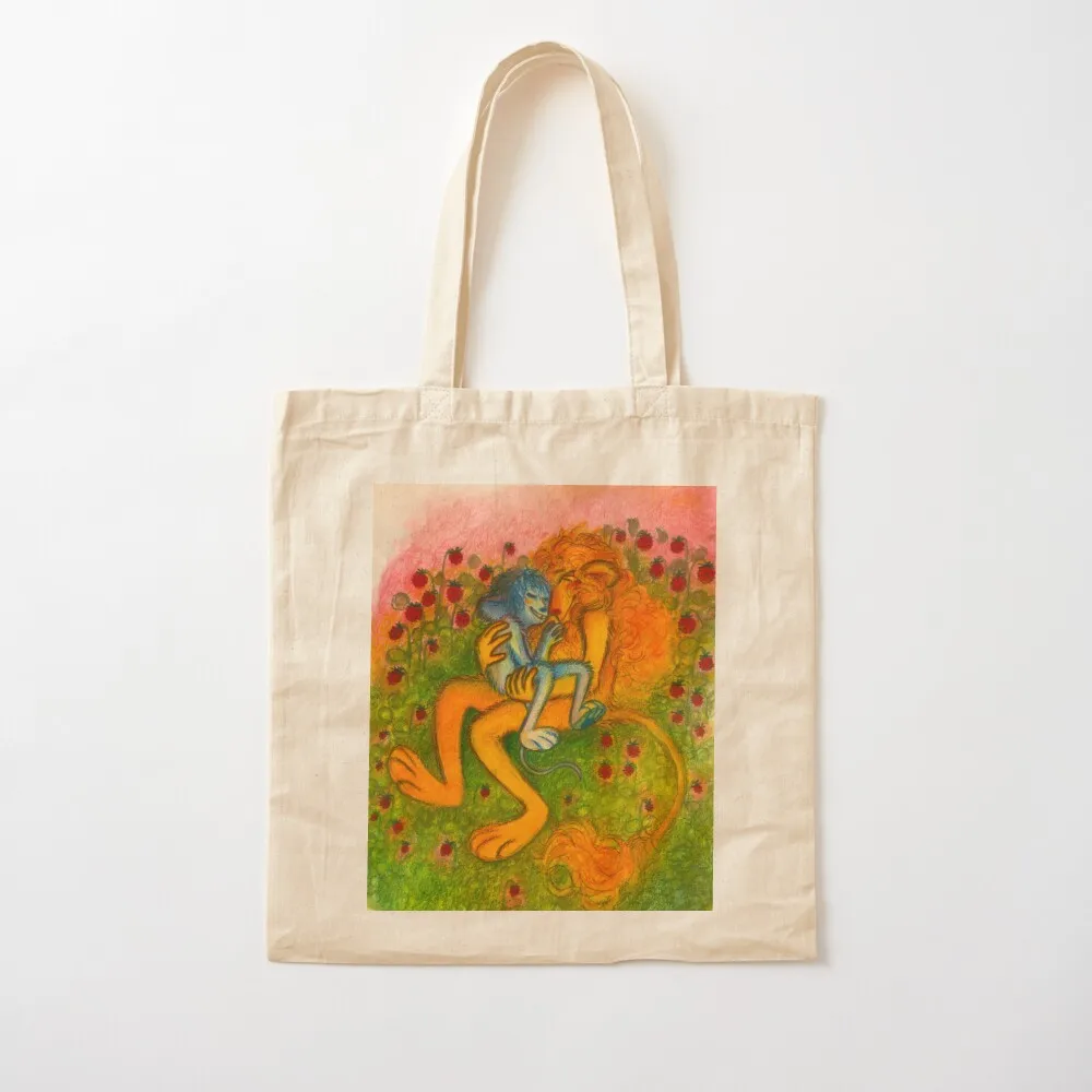 A Lion and a Mouse Tote Bag tote bag men sac pour femme Canvas