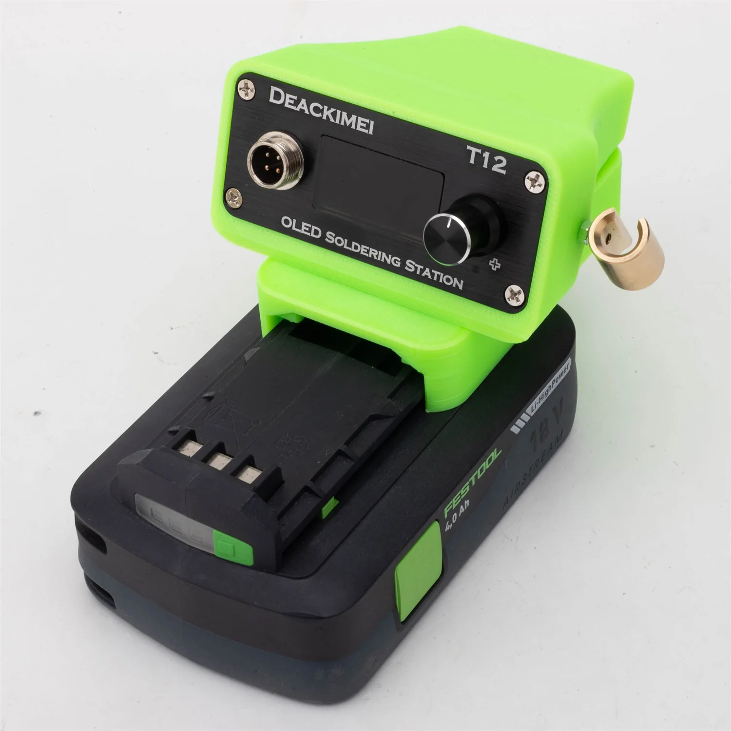T12 Soldering Iron Table DIY Is Suitable for Festool 18V Lithium Battery Fast Heating Wireless OLED Soldering Iron (NO Battery)