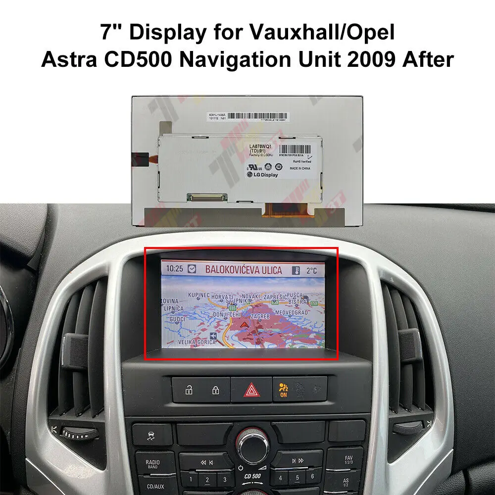 Dashboard LCD Display for Opel Astra Meriva Zafira DVD800 CD500 NAVI 900/950/600 Navi