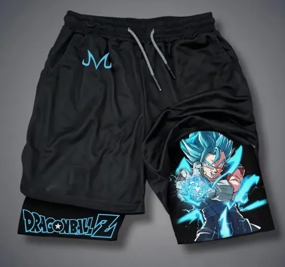 

2026 Dragon Ball 3D Printed Double Layer Shorts Parent-child S-2XL Trendy Goku Vegeta Fashion Bottoms