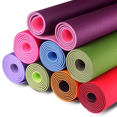 

Custom Print Logo TPE Yoga Mat 6MM 8MM Thick Pilates Private Label Non Slip Yoga Mat Set Eco Friendly Yoga Mats