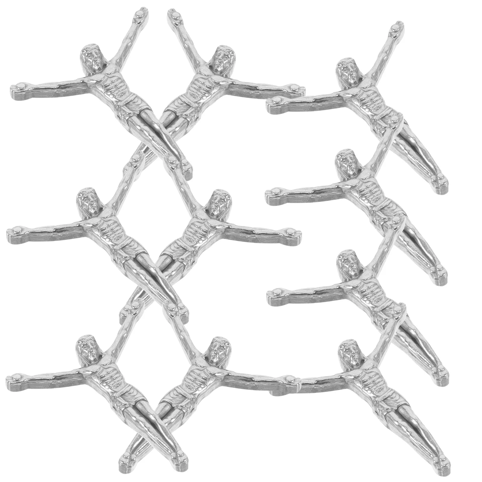 

10 Pcs Mini Jesus Statue Crucifix Baptism Decoration Christmas Catholic Crosses Cathlic Charms Pendant Stainless