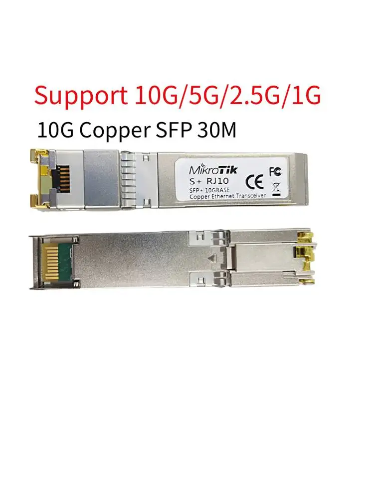 10G 2.5G SFP + 10GBase-T RJ45 وحدة نحاسية 10G/5G/2.5G متوافقة مع Mikrotik مفاتيح مختلفة جهاز إرسال واستقبال إيثرنت 100M #1