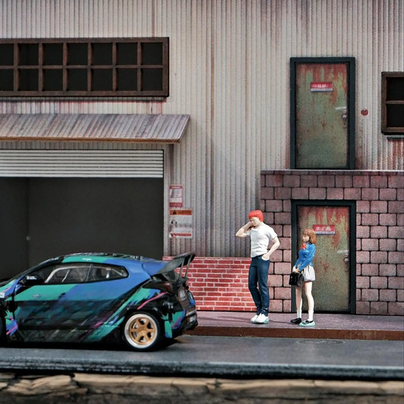 Estatueta modelo em escala 1/64, cenário diorama, projetos diy, acessório, decoração de casa de bonecas