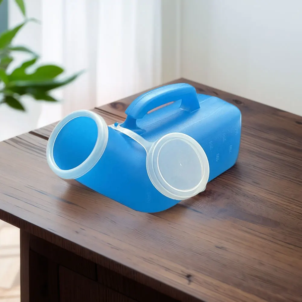 1-10PCS Urinals for Men Spill Proof Pee Container 1200ml Plastic Mens Bedpan Bottle with Lid for Car Elderly and Incontinence - view 4