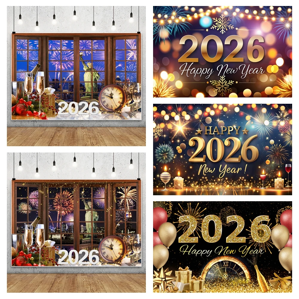 Latar Belakang Selamat Tahun Baru 2026 Jam Sampanye Flash Tersebar Latar Belakang Foto Dekorasi Pesta Liburan Keluarga Tahun Kuda Hitung Mundur