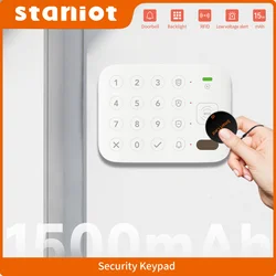 Staniot Wireless Alarm Security Keypad Built-in 1500mAh Battery Anti-dismantling Alarm RFID Tag for Home Security Alarm System