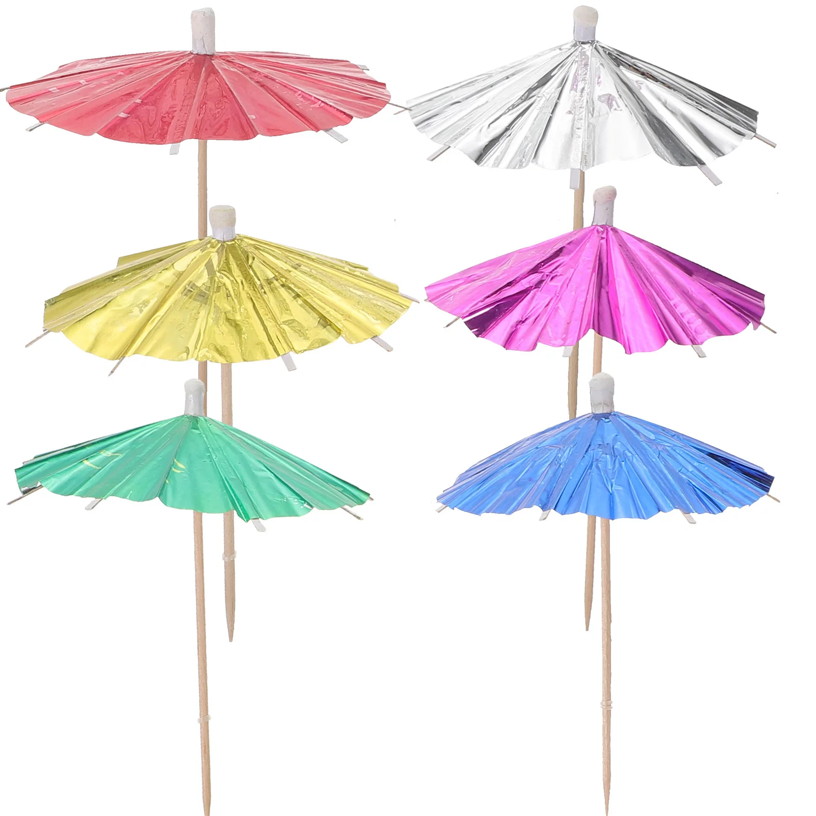 

50Pcs Tropical Cocktail Umbrella Picks Creative Fruit Sticks Safe Wood Party Decorations Birthday Wedding Shower