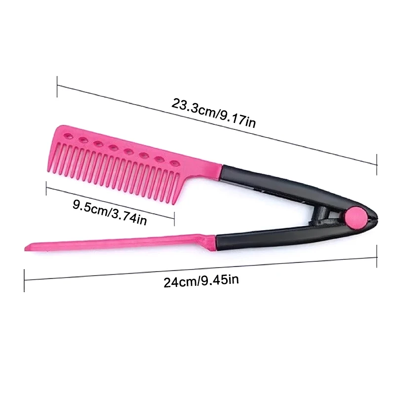 V Type Hair Straightener Brush, DIY Hairdressing Tool