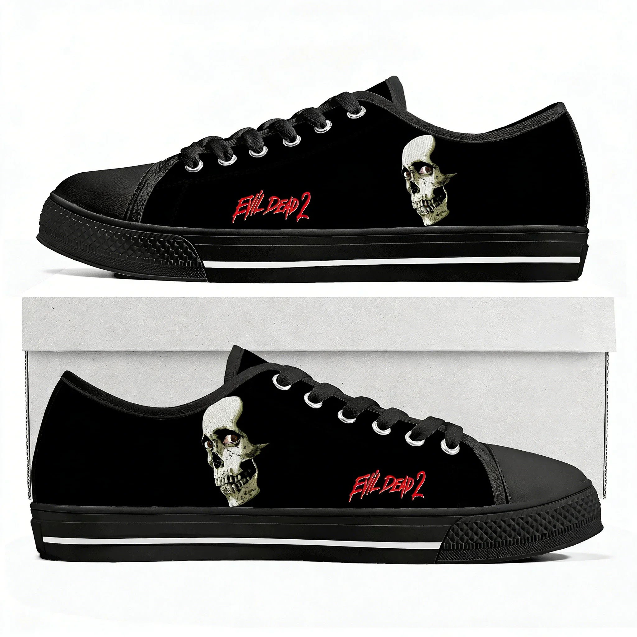 

Кроссовки Evil Dead II Low Top высокого качества для мужчин, женщин и подростков, повседневные модные кеды с узорами, обувь на заказ