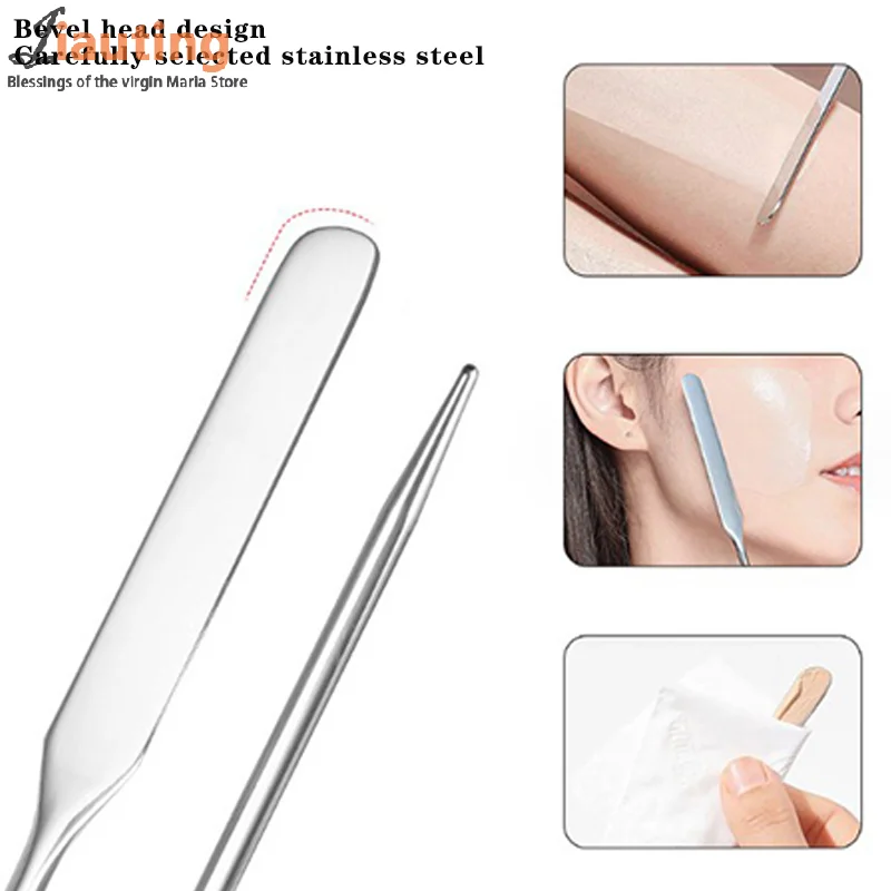 Stainless Steel Foundation Spatula Mask And Eye Cream Spoons Multi-Functional Facial Scraping Metal Beauty & Skin Care Tools Set