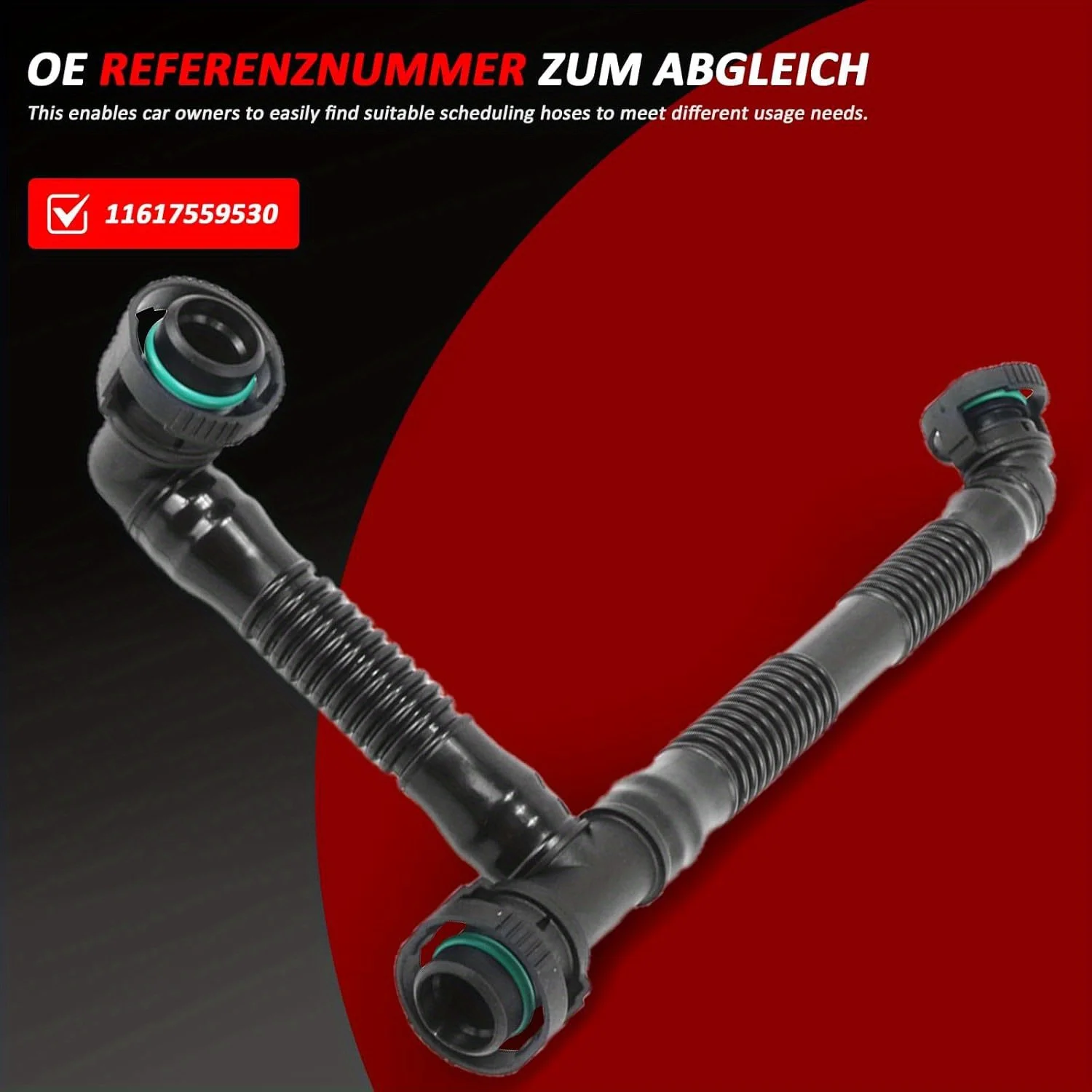 Kurbelgehäuse-Entlüftungsschlauch FÜR BMW 2000-2012 323i 325i 330i 523i 530i 630i 730 I, Li 2.5si 3.0si Ersatz #   11617559530,11617522933