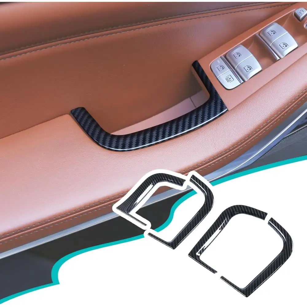 Car Upgrade For BMW X5 G05 X7 G07 2019-2023 ABS Door Handle Storage Box Cover Trim Sticker Inner Panel Auto Interior Accessories