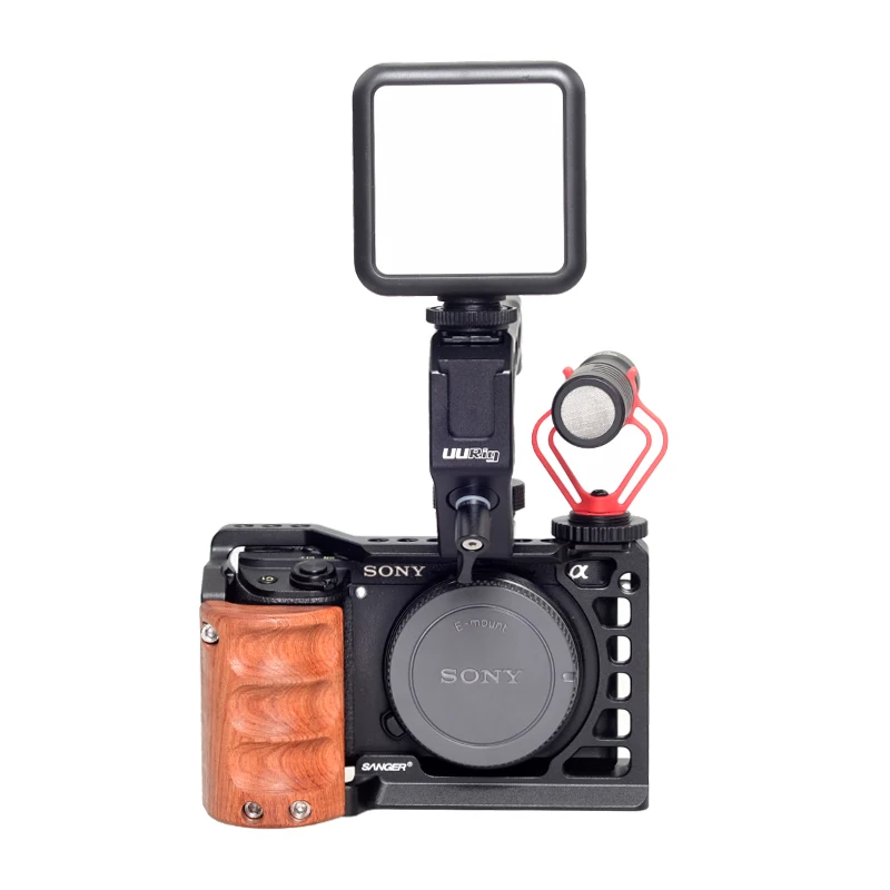 A6100 A6300 A6400 A6500 Camera Cage for Sony A6000 Accessory Vlog Case Handheld Bracket Cold Shoe Mic LED Light Mount Video Rig