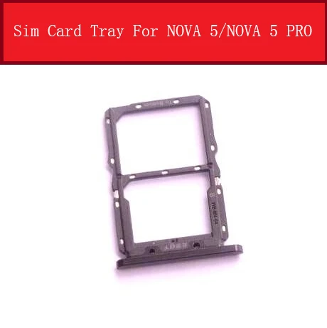 Sim Card Slot Tray Holder For huawei NOVA 5 5 PRO SEA-AL10 Sim  Memmory Card Adapter Phone Replacement Repair Parts