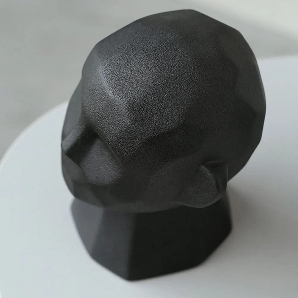 

1Pcs Geometric Face Sculpture Ceramic Craft Ornament Safe Material Creative Flower Vase
