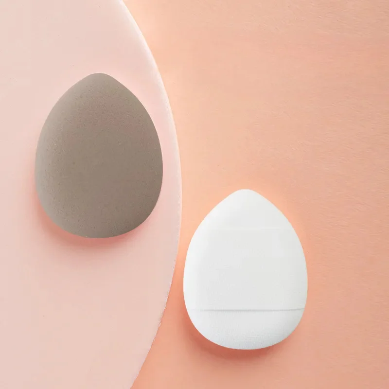 Mini set di soffio di polvere per la punta delle dita (rosa) - Cuscinetti per dita in spugna per applicatore di fondotinta e correttore di precisione ​