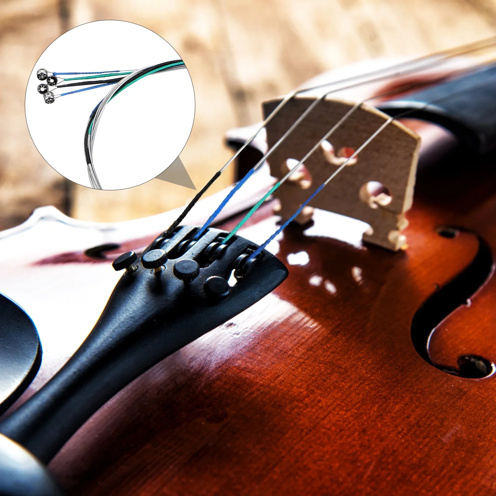 

Universal Violin Set Steel Violin Instruments Accessories Cores Instruments Accessories 4 Sizes Rich Sound